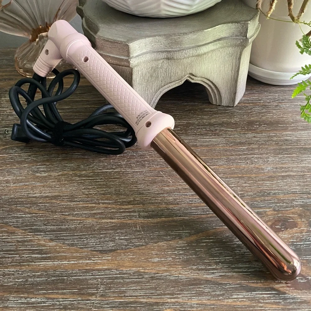 Lange Womens Hair Curling Wand Styling‎ Tool Pink Gold HT015B